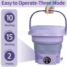 مینی واش و ماشین لباسشویی تاشو پرتابل فولدینگ مدل Folding Washing Machine بنفش