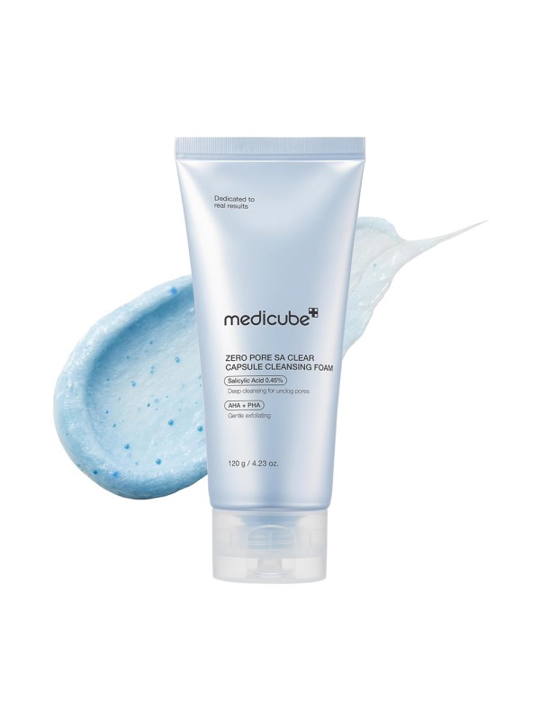 فوم شست و شوی صورت کپسولی مدی کیوب MEDICUBE مدل ZERO PURE SALICILIC ACID 0.45% وزن 120 گرم