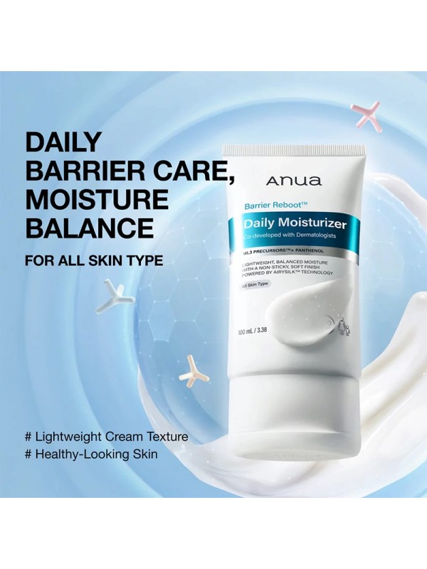 کرم مرطوب کننده روزانه و ترمیم کننده سد دفاعی آنوا ANUA سری BARRIER REBOOT مدل DAILY MOISTURIZER حجم 50 لیتر