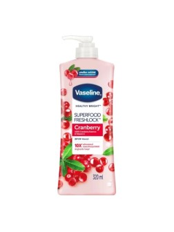 لوسیون روشن کننده پوست وازلین VASELINE سری SUPERFOOD مدل CRANBERRY (زغال اخته) حجم 320 میلی لیتر