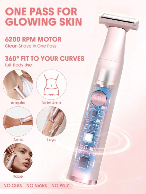 ماشین اصلاح صورت و بدن بانوان شیگلم SHEGLAM سری SMOOTH MOVES مدل SINGLE-BLADE