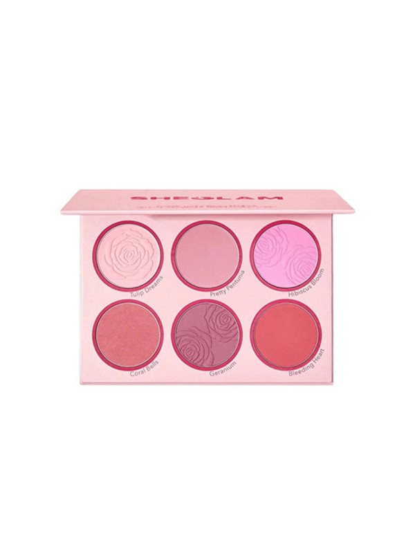 پالت رژگونه شیگلم Sheglam مدل 6 رنگ Blushing Bouquet وزن 1.8 گرم