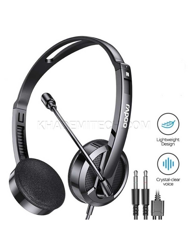 هدست سیم دار رپو مدل RAPOO H102 مشکی