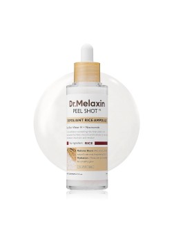 سرم صورت پیل شات دکتر ملاکسین DR. MELAXIN سری PEEL SHOT مدل WHITE RICE AMPOULE حجم 80 میلی لیتر