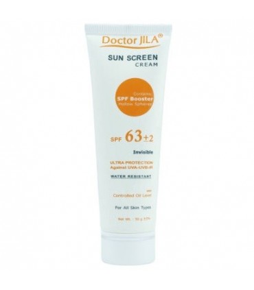 کرم ضد آفتاب بی رنگ SPF63 دکتر ژیلا