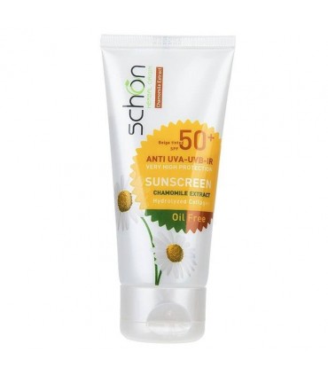 کرم ضد آفتاب +SPF50 مخصوص پوست چرب رنگ بژ شون 50 میل 
