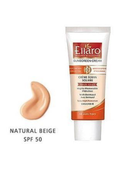 کرم ضد آفتاب SPF50 برای انواع پوست ها بژ طبیعی الارو 50 میل