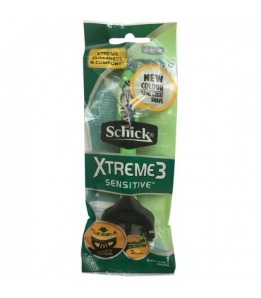 خودتراش مردانه 3 لبه مدل Xtreme Sensitive 3 سبز شیک بسته 1 عددی