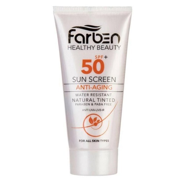 ضد آفتاب ضد پیری SPF50 مناسب انواع پوست فاربن 50 میل