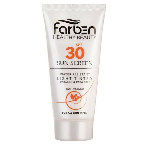 ضد آفتاب رنگی SPF30 مناسب انواع پوست رنگ روشن فاربن 50 میل