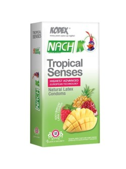 کاندوم میوه ای تنگ کننده مدل Tropical Senses کدکس بسته 12 عددی