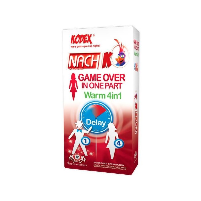 کاندوم مدل Game Over Warm 4in1 کدکس بسته 12 عددی