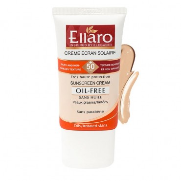 کرم ضد آفتاب SPF50 مناسب پوست های چرب بژ روشن فاقد پاربن الارو 40 میل