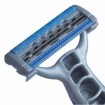خودتراش یکبار مصرف 3 لبه مدل Exacta 3 دسته آبی شیک بسته 4 عددی