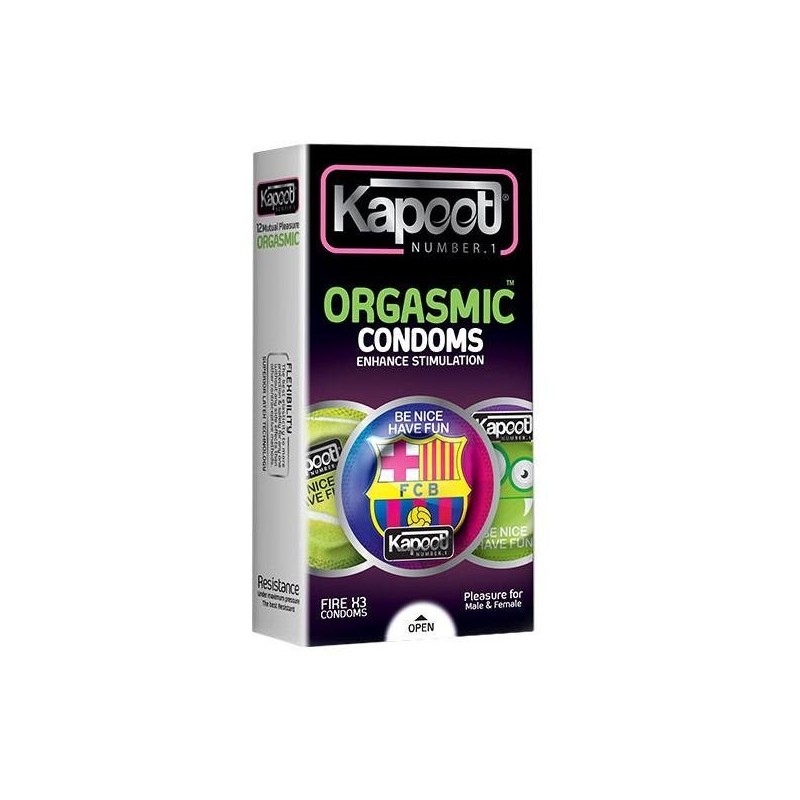 کاندوم خاردار مدل Orgasmic کاپوت بسته 12 عددی