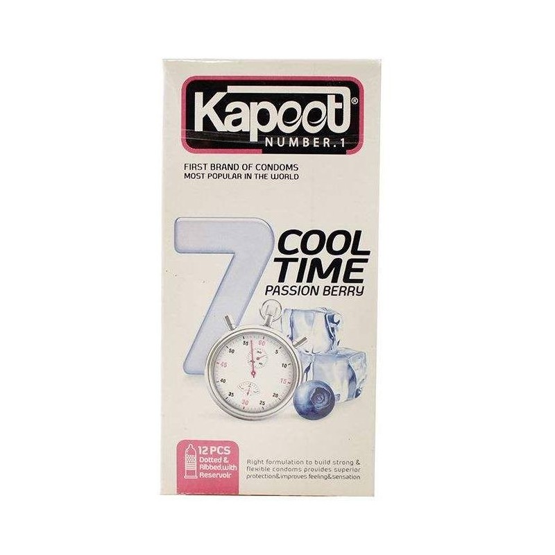 کاندوم مدل 7Cool Time کاپوت بسته 12 عددی