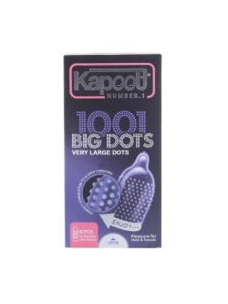 کاندوم 1001 خاردار درشت مدل Big Dots کاپوت بسته 10 عددی