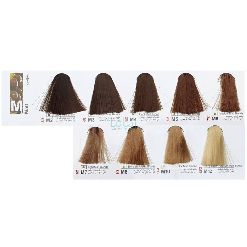 رنگ مو آتوسا سری زیتونی