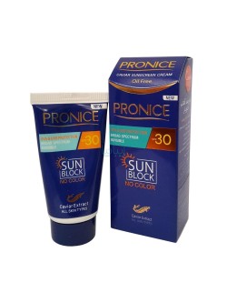 کرم ضد آفتاب SPF30 فاقد رنگ پرونایس 50 میل