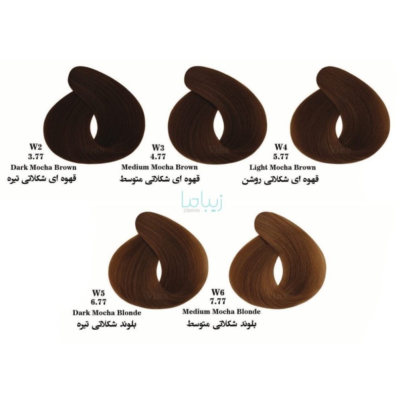 رنگ مو وینا سری شکلاتی