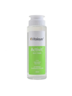 تونر پاک کننده صورت پوست چرب مدل اکتی ویت Activit ویتالیر 200 میل