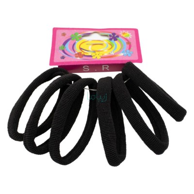 کش سر مدل حوله ای رنگ مشکی کد 60 بسته 6 عددی