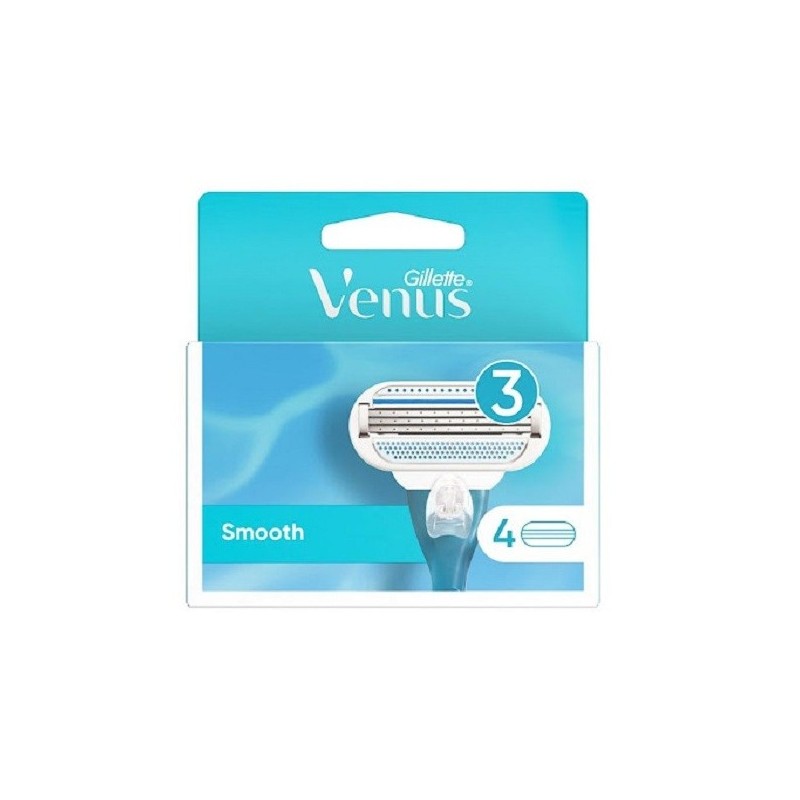 تیغ یدک زنانه 3 لبه مدل Smooth ونوس ژیلت 4 عددی