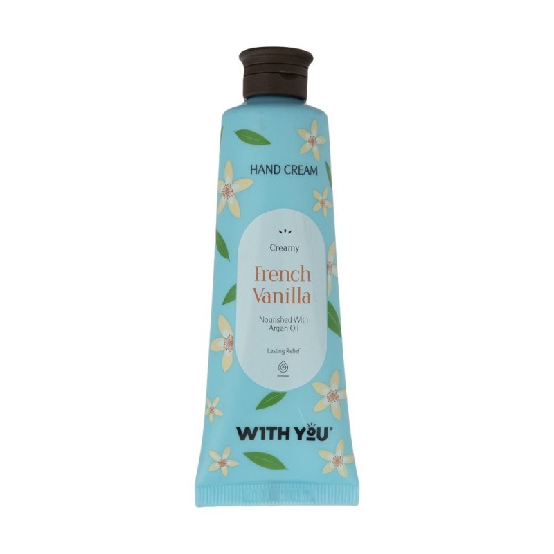 کرم مرطوب کننده حاوی عصاره وانیل و روغن آرگان مدل French Vanilla ویت یو 50 میل