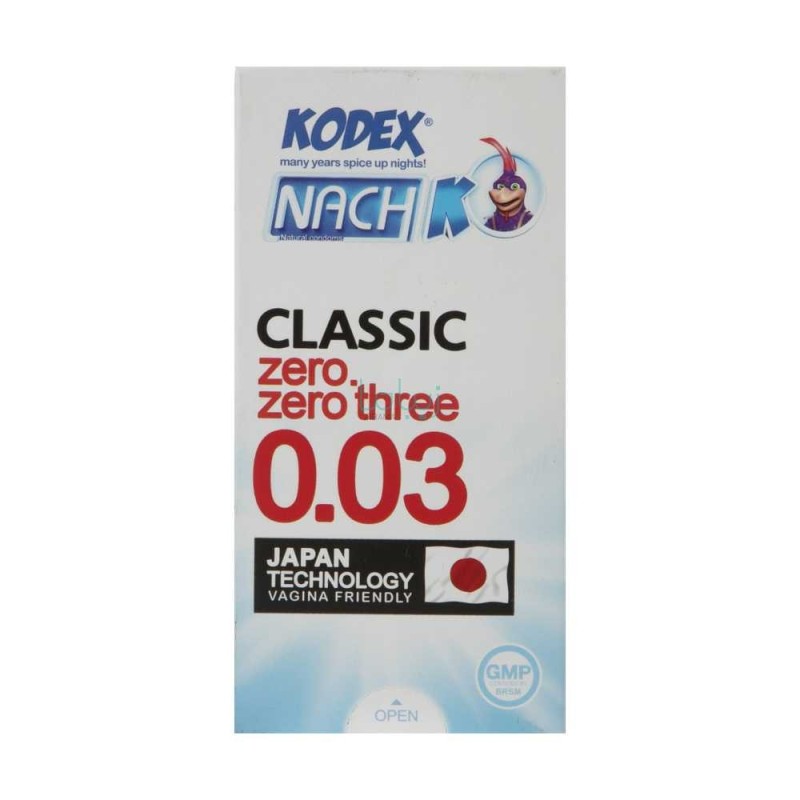 کاندوم مدل Classic 0.03 کدکس بسته 12 عددی