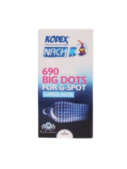 کاندوم کدکس مدل Big Dots 690 بسته 10 عددی