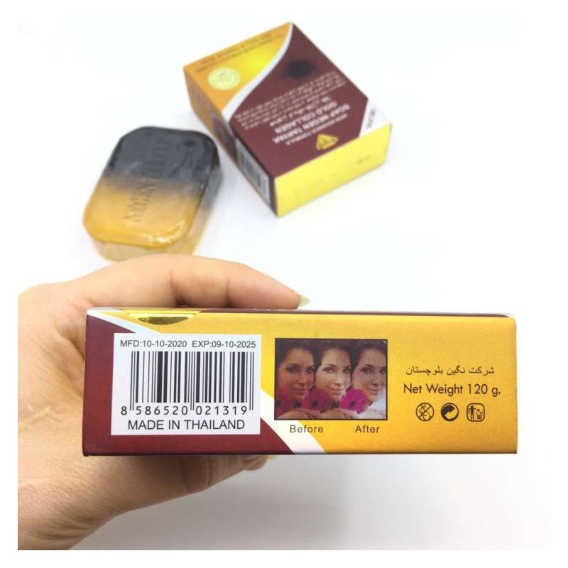صابون مدل کلاژن طلا نگین 120 گرم