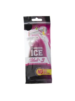 خودتراش 3 لبه مدل Blush 3 صورتی آیس کلاسیکو بسته 3 عددی