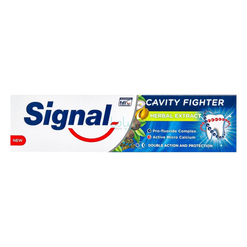 خمیر دندان ضد پوسیدگی با طعم گیاهی مدل Cavity Fighter New سیگنال 100 میل