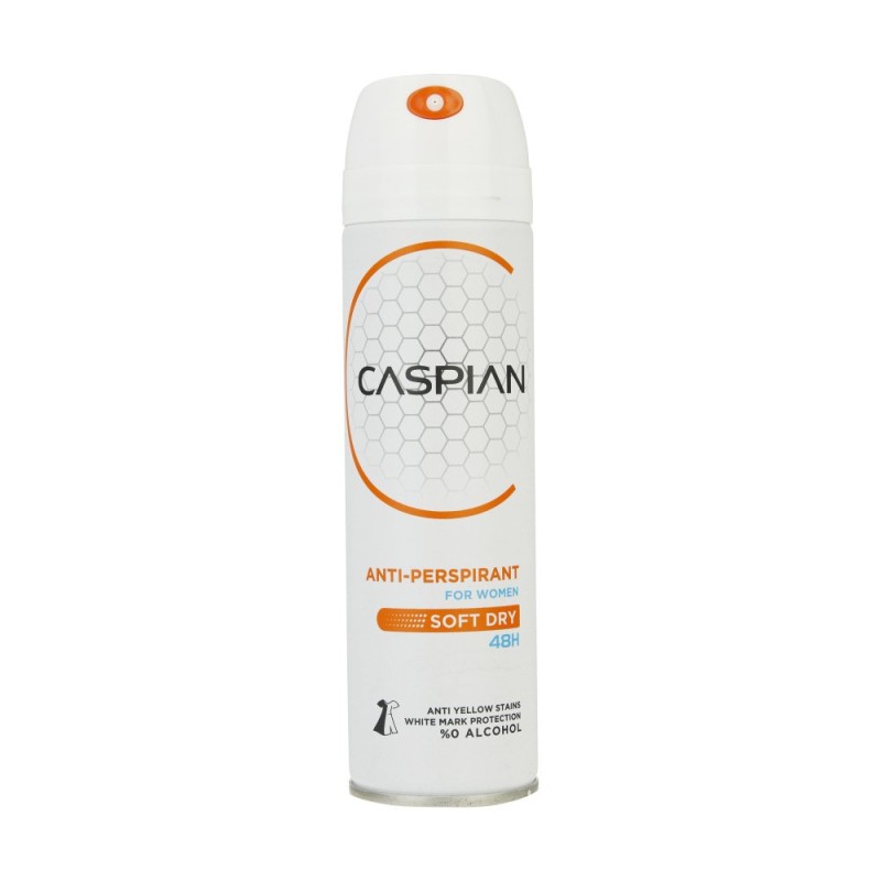 اسپری بدن ضد تعریق زنانه مدل Soft Dry کاسپین 150 میل