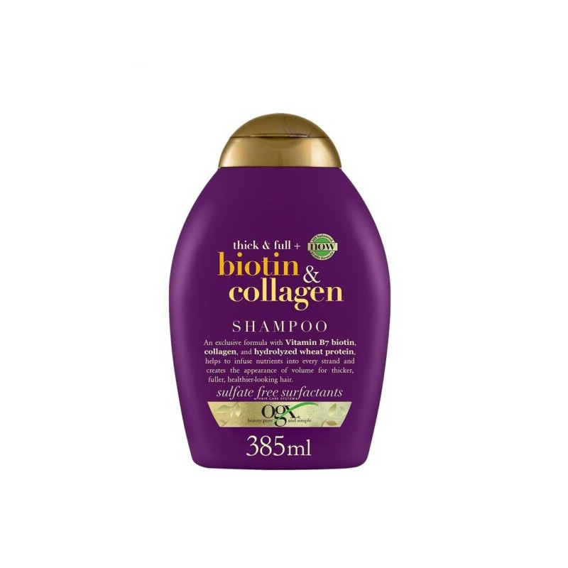 شامپو موی سر مدل Biotin & Collagen او جی ایکس، 385 میل