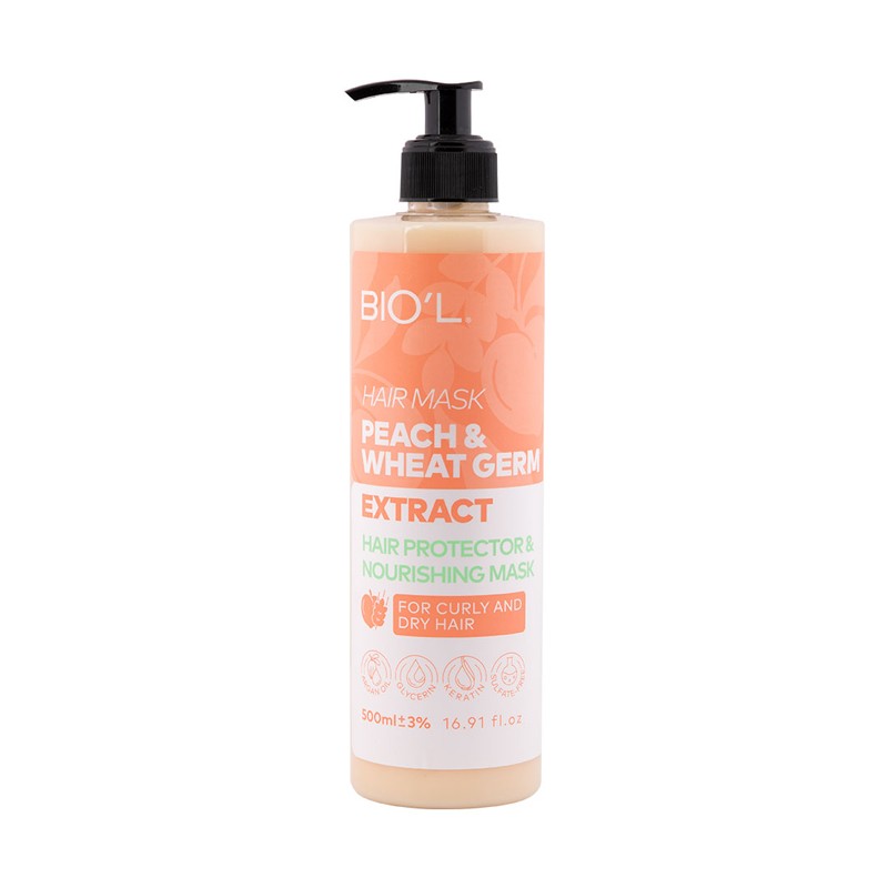 ماسک مو مدل هلو و جوانه گندم Peach & Wheat Germ بیول 500 میل