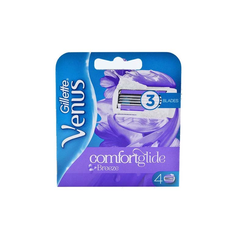 تیغ یدک زنانه 3 لبه مدل Comfortglide Breeze ونوس ژیلت 4 عددی