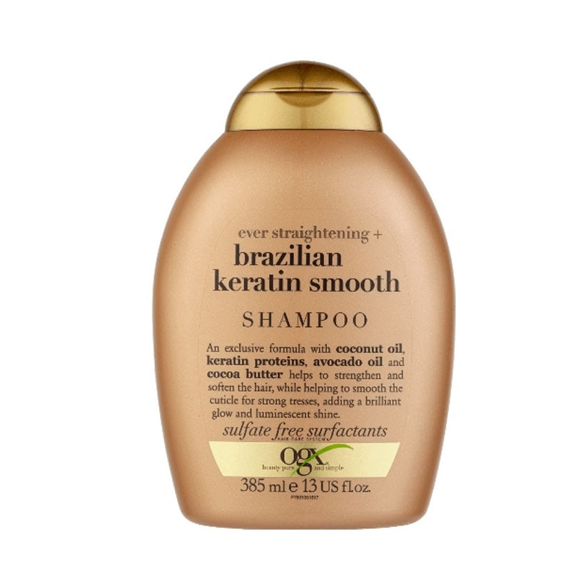 شامپو مو فاقد سولفات مدل Brazilian Keratin Smooth SMOOTH او جی ایکس، 385 میل