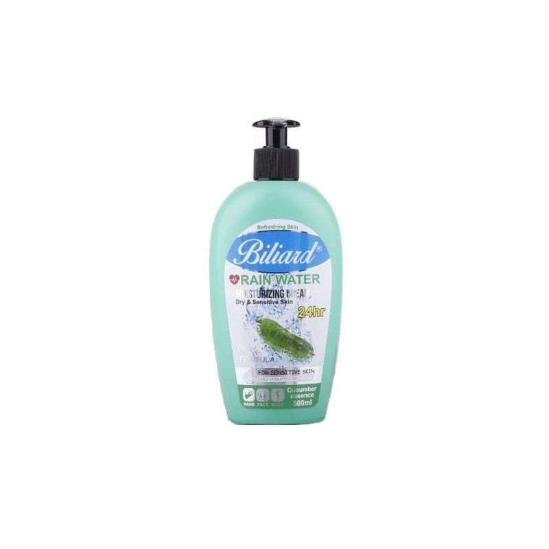 کرم مرطوب کننده آبرسان مدل پمپی رایحه خیار Cucumber بیلیارد 500 میل