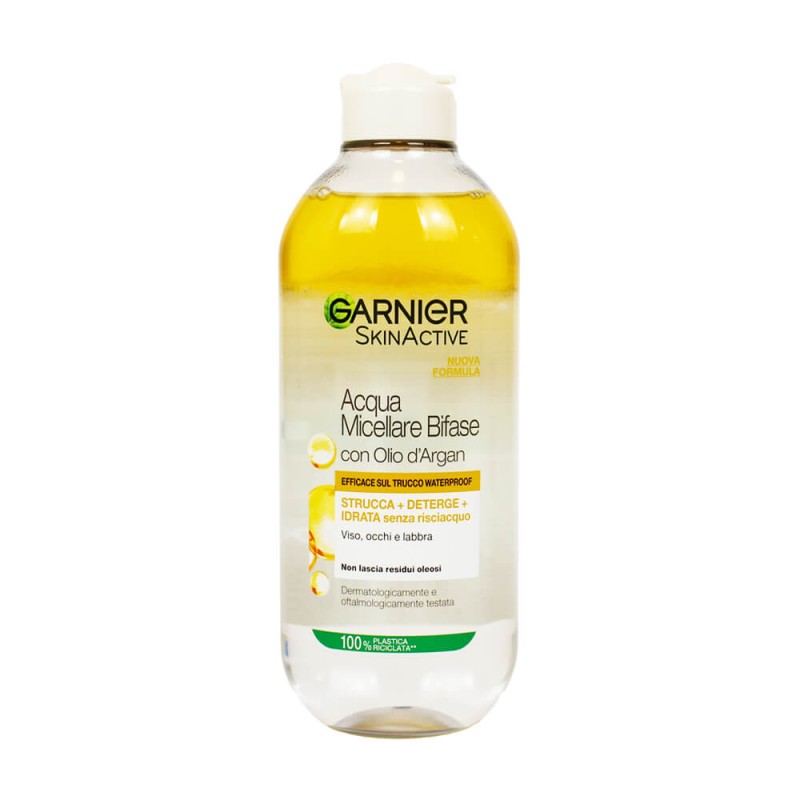 میسلار واتر گارنیر، دوفاز مدل Acqua Bifase con Olio dArgan حاوی روغن آرگان حجم 400 میل