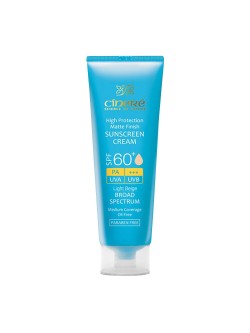 کرم ضد آفتاب +SPF60 رنگ بژ روشن فاقد چربی سینره 50 میل