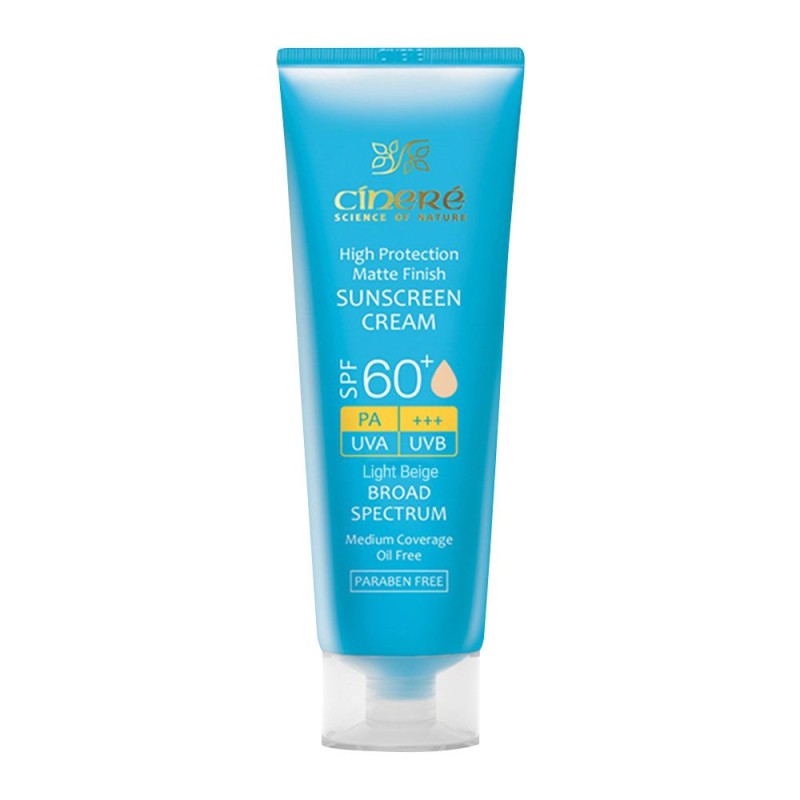 کرم ضد آفتاب +SPF60 رنگ بژ روشن فاقد چربی سینره 50 میل