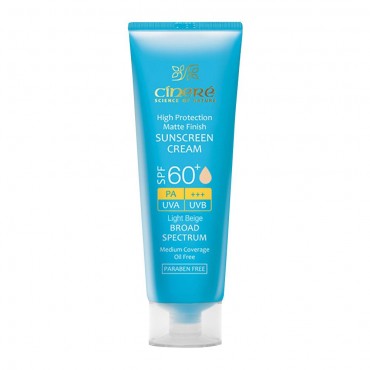 کرم ضد آفتاب +SPF60 رنگ بژ روشن فاقد چربی سینره 50 میل