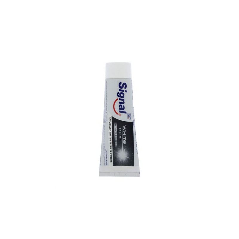 خمیر دندان ذغالی مدل Activated Charcoal سری White system سیگنال 75 میل