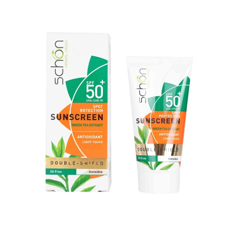 کرم ضد آفتاب سری Double Shield مدل بی رنگ فاقد چربی +SPF50 شون 50 میل