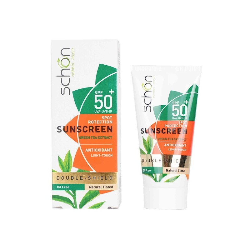 کرم ضد آفتاب سری Double Shield مدل رنگ طبیعی فاقد چربی +SPF50 شون 50 میل