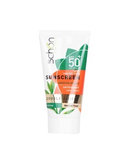 کرم ضد آفتاب شون سری Double Shield مدل رنگ طبیعی فاقد چربی +SPF50 حجم 50 میل