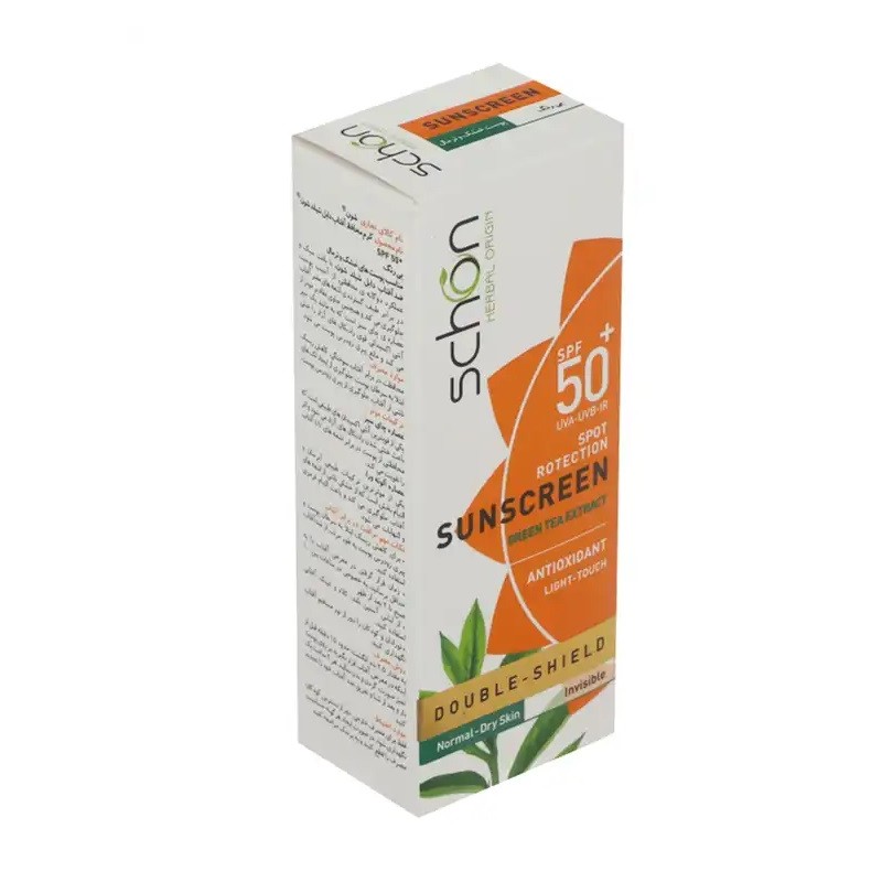 کرم ضد آفتاب سری Double Shield مدل بی رنگ پوشت خشک و نرمال +SPF50 شون 50 میل