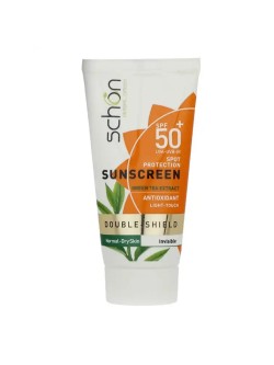 کرم ضد آفتاب شون سری Double Shield مدل بی رنگ پوست خشک و نرمال +SPF50 حجم 50 میل