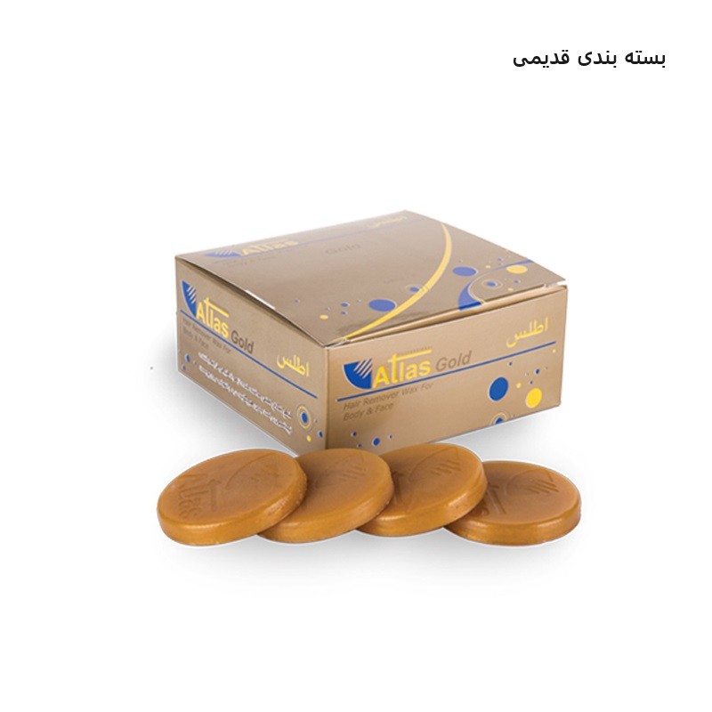 موم وکس اصلاح سکه ای مدل طلا gold اطلس بسته 24 عددی